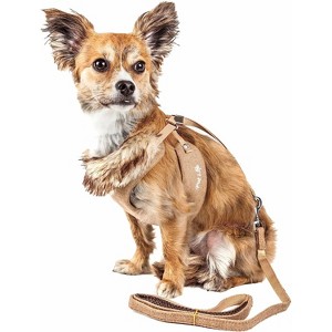 Pet Life Luxe Furracious 2-In-1 Mesh Reversed Adjustable Dog Harness-Leash W/  Collar - 1 of 3