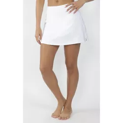 90 Degree By Reflex Womens Lux Skort With Built-In Shorts and Pocket - White - XX Large