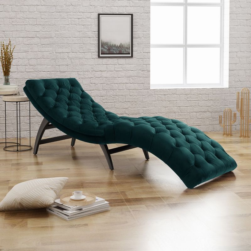 Garret Tufted Chaise Lounge - Christopher Knight Home, 3 of 6