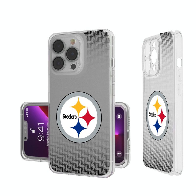 Keyscaper Pittsburgh Steelers Linen Clear Phone Case, 1 of 7