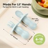 4-Pack Prep Baby Spoons & Forks Set, Self Feeding Baby Utensils 6-18 Months, Silicone BLW Baby Feeding Set, BPA-Free - 3 of 4