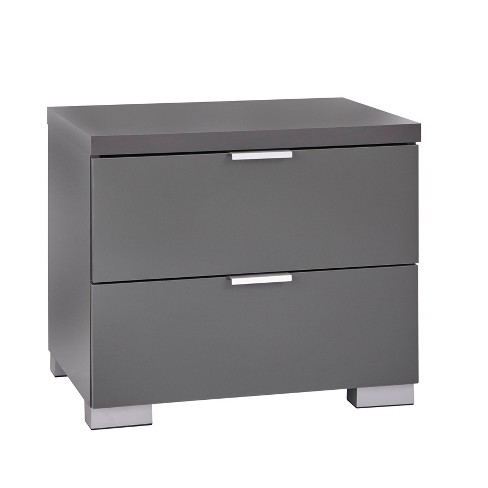 Zuri Nightstand Charcoal Gray - Buylateral