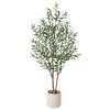 DR.Planzen 5/6FT LED Illuminated Olive Tree with Planter Lights, Twinkling Artificial Christmas Tree for Holiday Party Decor & Home Festive Displays - 4 of 4