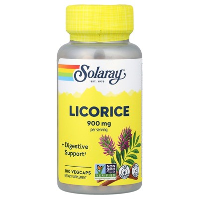 Solaray Licorice, 100 VegCaps (450 mg per Capsule)