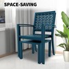 Garvee 3 Pieces Patio Furniture Set, Metal Outdoor Furniture with 2 Chairs and Coffee Table, Modern Bistro Set for Garden, Balcony, Porch - 3 of 4
