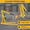 Acekool 2 Ton Hydraulic Engine Hoist, 4000 lbs Folding Cherry Picker Engine Lift, 360° Swivel Wheels, Adjustable Boom, Shop Crane for Garage, Yellow - 2 of 4