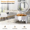 ROVSUN 6QT Roll Top Chafing Dishes for Buffet，Round Stainless Steel Chafers with Glass Lid & Serving Tong for Party - 3 of 4