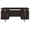 PAGED Computer Desk Simple Modern Office Desk with Storage Drawer and File Cabinets, Home Writing Desk with Metal Base for Study, Office - 2 of 4