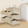 YIYIBYUS 360° Rotating Bedside Storage Cabinet 5 Tiers End Table with Wheels, Khahi - 2 of 4