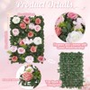 Wikineon Dusty Rose Wall Backdrop: Artificial Flower Panels 4 Pack 15.7x23.6Inch 3D Flower Wall Background for Wedding Birthday Party (5.2ftx2ft) - 4 of 4