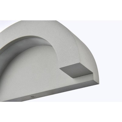 Silver Dimmable LED Wall Sconce with Aluminum and Iron