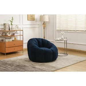 Lyngins Giant Faux Fur Bean Bag Chair, Ergonomic Lazy Chair with Memory Foam, Stylish Accent Chair, Single Sofa Chair for Home & Leisure - 1 of 4