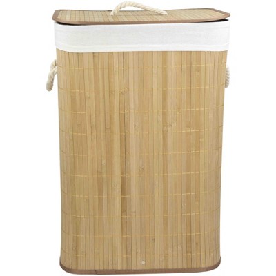 Home Basics Rectangular Bamboo Hamper