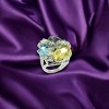 Slickblue Women's Rhodium Brass Ring with Multi-Color CZ - Oval & Round Stones, Fashion Jewelry, Size 5-9 - 3 of 3