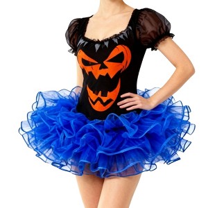 Malco Modes Women’s Puffy Tutu Skirt – Halloween Costume Tulle Underskirt for Ballet, Rave, Festival, and Party Outfits – Orange - 1 of 4
