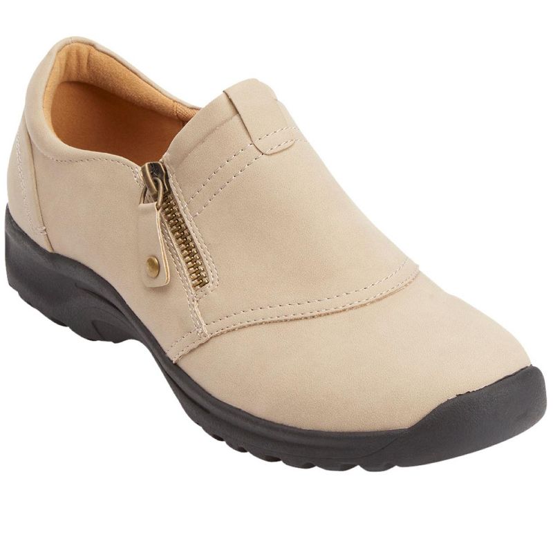 Comfortview Wide Width Aidan Flat Zip-Up Walking Shoe Women's Shoes, 1 of 2
