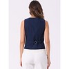 INSPIRE CHIC Women's Fashion Sleeveless Button Down V Neck Crop Summer Vest - 3 of 4