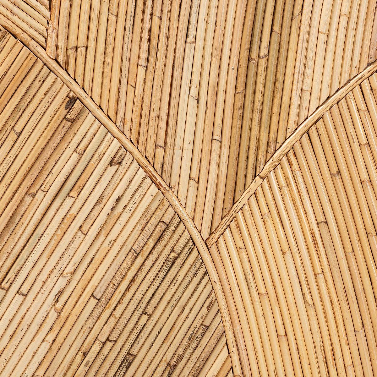 bali & pari King Seana Rattan Standalone Headboard Honey: Bohemian Design, No Mount Needed - thumbnail 6