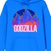 Godzilla Vs. Kong The New Empire Neon Godzilla Art Long Sleeve Royal Blue Adult Hooded Sweatshirt - 2 of 3