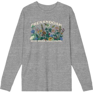Elevation 7573 Shenandoah Wildflowers Adult Crew Neck Long Sleeve Tee - 1 of 2