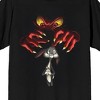 Looney Tunes Lurking Gossamer on Black Short Sleeve Adult T-Shirt - 2 of 3