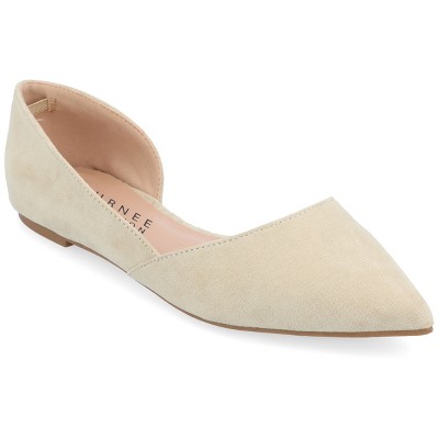 Journee Collection Womens Ester Slip On Pointed Toe D'Orsay Flats
