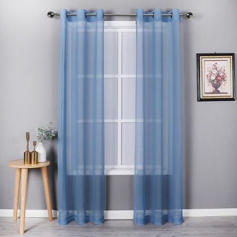 Kate Aurora Basic Home Custom Sheer Voile Grommet Top Window