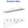 Metal Kitchen Rack , 12" x 60" Stainless Steel Wall Mount Shelf with 10 S Hooks for Hanging Pots, Pans, Cookware in Home and Restaurant - 3 of 4