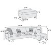 Maliang 3pcs Sectional for Living Room, Reversible L/R Chaise, Sofa, Ottoman - 2 of 4