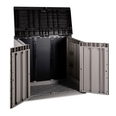 Gray All Weather Outdoor Storage Shed Cabinet