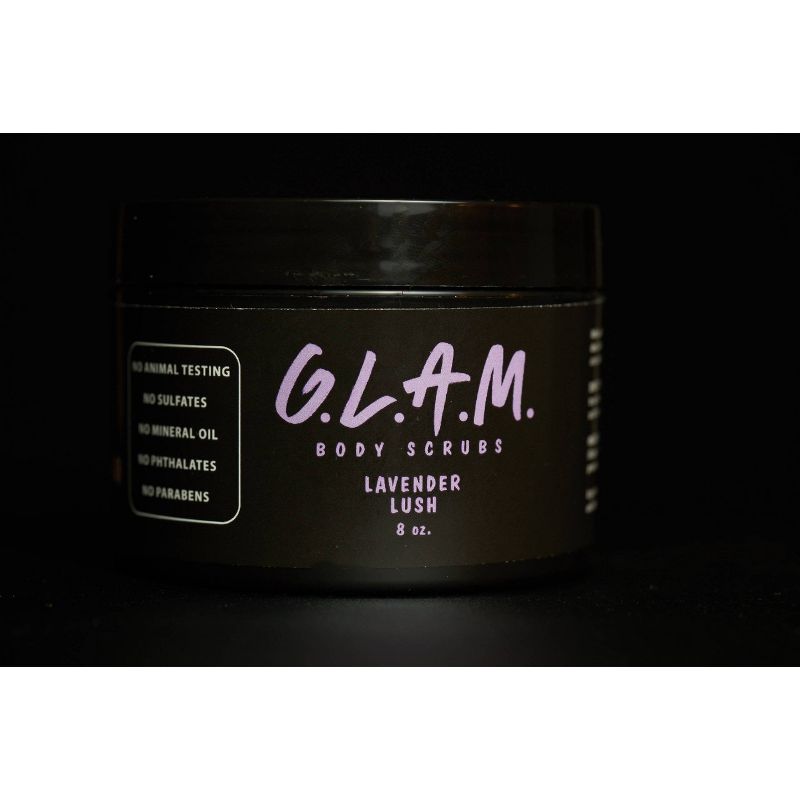 G.L.A.M. Body Scrubs Lavender Lush Body Scrub - 8oz, 3 of 6