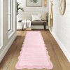 Scalloped Stylish Area Rugs, Non-Slip Short Pile Living Room Rug, Machine Washable for Dining, Bedroom, Home Office - 3 of 4