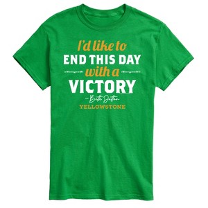 Men's - Yellowstone - I'd Like To End This Day With A Victory Short Sleeve Graphic T-Shirt - 1 of 4