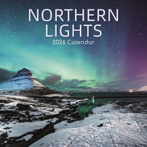 2026 Square Wall Calendar, Northern Lights, 16-Month Natural World Theme with 180 Reminder Stickers (12x12 In) - 1 of 4