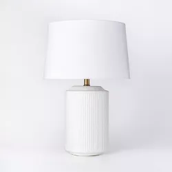 Ceramic Assembled Table Lamp White (Includes LED Light Bulb) - Threshold™ designed with Studio McGee