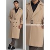 Lars Amadeus Men's Double Breasted Long Winter Classic Trench Coat with Belt - 4 of 4