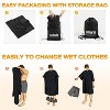 Solaris Women's Hooded Beach Towel, Lightweight Wearable Beach Towel with Drawsting Storage Bag, Surf Cape Changing Towel Robe - 2 of 4