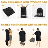 Solaris Oversized Portable Wearable Beach Towel with Free Drawsting Storage Bag, Surf Cape Changing Towel Robe for Adults, Hooded Wetsuit Change Cape - image 2 of 4