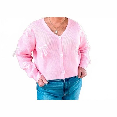 Women's Bow Detailed Cardigan Sweater - BiBi