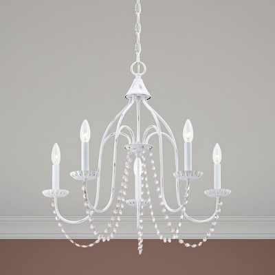 Alessia Brushed Nickel 5-Light Crystal Chandelier