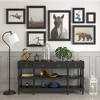 Hudson and Canal Arc Dum Floor Lamp with Fabric Shade Blackened Bronze/White: Metal Body, Polyester Drum Shade - 4 of 4
