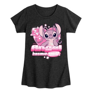 Girls' - Lilo and Stitch - Y2K Angel Fitted Short Sleeve Graphic T-Shirt - 1 of 4