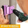 HANPURE Home Security Door Reinforcement Lock: Metal Door Locks for Front Door Locks for Kids Safety Child Proof Door Latch for Top Flip Extra Lock - 3 of 4