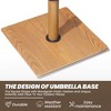 Crestlive Products 30 LBS Patio Umbrella Base StandHeavy Duty, Square Metal Umbrella Base with Black Umbrella Holder 3 Adapters & Non-Slip Pads - 3 of 4