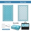 Reversible Rug, Waterproof Geometric Mat for Patio, Deck & Picnics - 2 of 4
