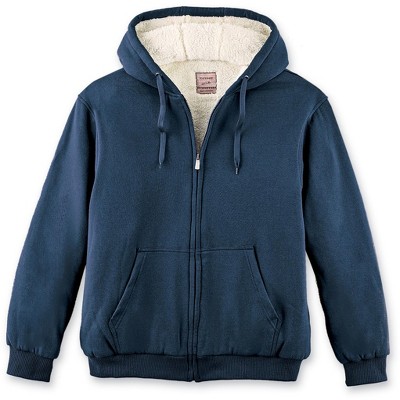 Collections Etc Ultra Soft Fleece Lined Zip-Up Hooded Sweatshirt