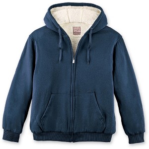 Collections Etc Ultra Soft Fleece Lined Zip-Up Hooded Sweatshirt - 1 of 4
