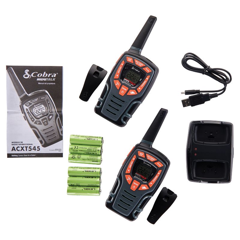 Cobra ACXT545 Weather-Resistant 28-Mile Range 2-Way Radio, 2 Pack, 5 of 12