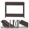 ORRD Farmhouse Console Table with Drawer & Storage Shelves, Entryway Sofa Table for Living Room, Hallway Organizer，Black - 3 of 4