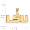 Black Bow Jewelry 14k Yellow Gold Louisiana State Fighting Tigers NCAA Small Pendant - 2 of 3